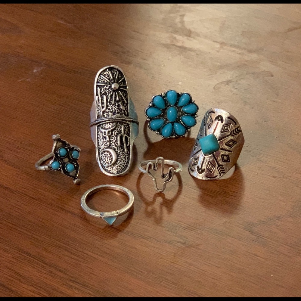 Turquoise Ring Set